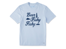 Life is Good Men's Crusher Tee - Beer Fishy Fishy