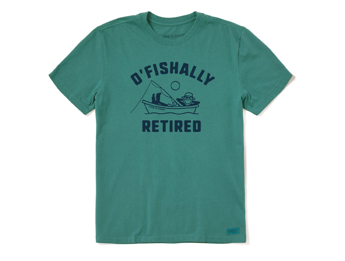 Life is Good Men's Crusher Tee - O'Fishally Retired