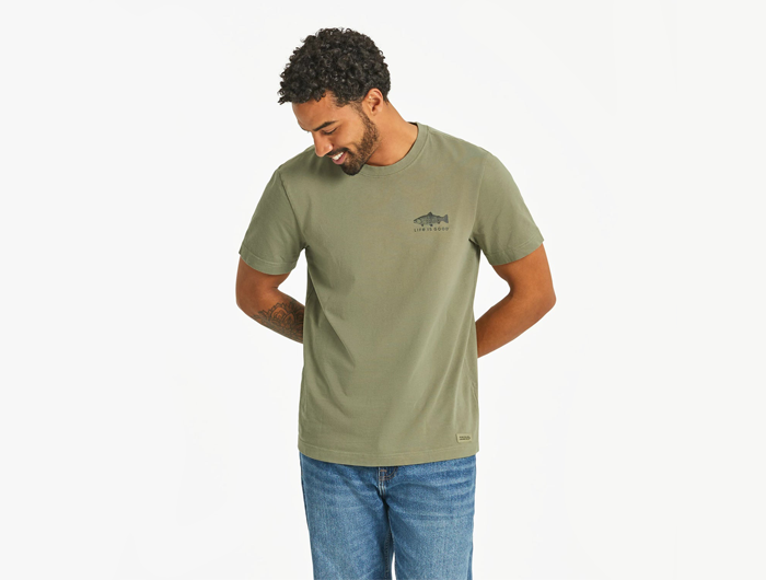 Life is Good Men's Crusher Tee - Diversified Freshwater Catches