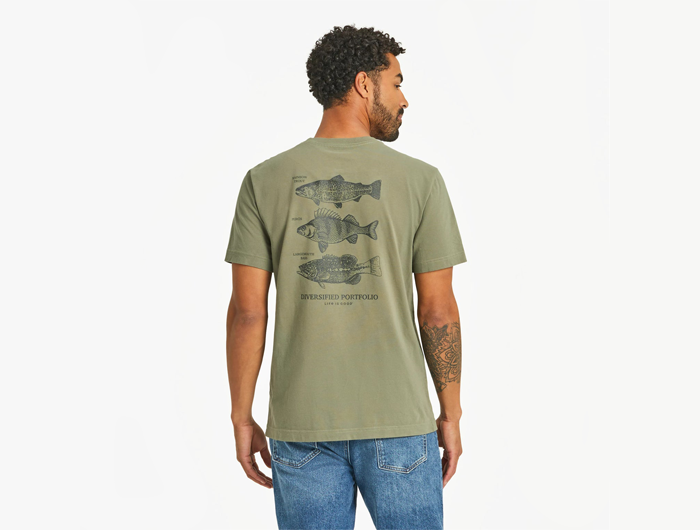 Life is Good Men's Crusher Tee - Diversified Freshwater Catches