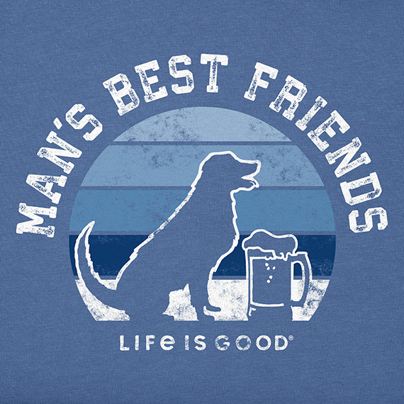Life is Good Men's Crusher Tee - Man's Best Friends