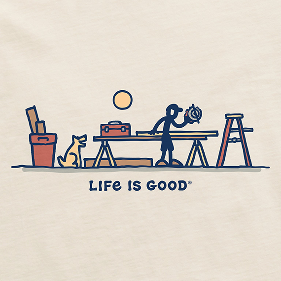 Life is Good Men's Crusher Tee - Rocket & Jake Woodwork Vista