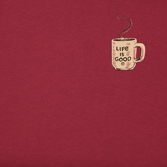 Life is Good Men's Crusher Tee - Happy Coffee