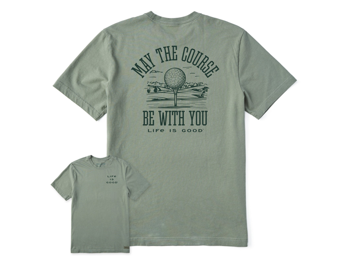Life is Good Men's Crusher Tee - May the Course Be with You Golf