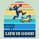 Life is Good Men's Crusher Lite Tee - Stripey Dock Jump