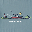 Life is Good Men's Crusher Lite Tee - Fishing Boat Vista
