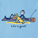Life is Good Men's Crusher Lite Tee - Jake and Rocket Beach Day