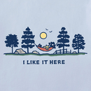 Life is Good Men's Crusher Lite Tee - I Like it Here Hammock Vista