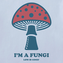 Life is Good Men's Crusher Lite Tee - I'm a Fungi Mushroom