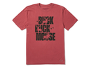 Life is Good Men's Crusher Lite Tee - Typeout Buck Buck Moose Bold
