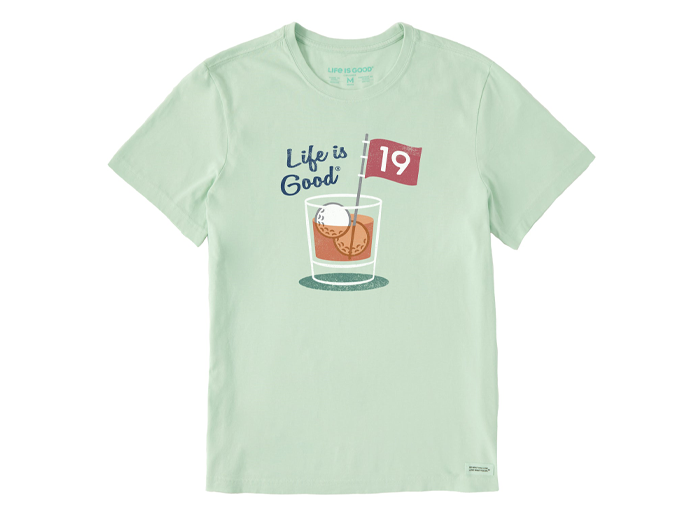 T-shirt Life Is Good Crusher Uomo, Baseball E Mazze, Cotone, Maniche Corte