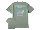 Life is Good Men's Crusher Lite Tee - Woodblock Kayak