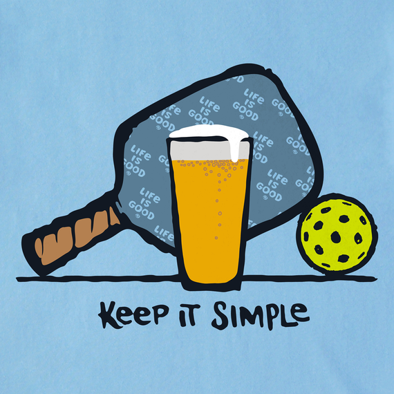 Life is Good Men's Crusher Lite Tee - Pickleball & Beer