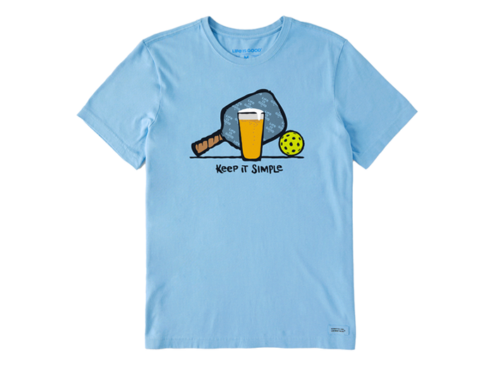 Life is Good Men's Crusher Lite Tee - Pickleball & Beer