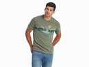 Life is Good Men's Slim Fit Slub Tee - Rural Linework Landscape