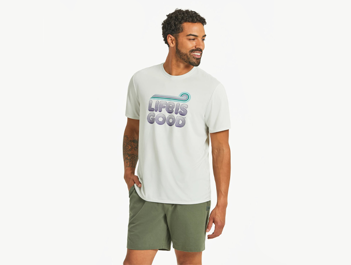 Life is Good Men's Sun Crusher Tee - Wave Life is Good