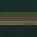 Life is Good Men's Good Vibes Fleece Zip Hoodie - Three Striped Block