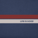 Life is Good Men's Good Vibes Fleece Hoodie - Life is Good Stripes