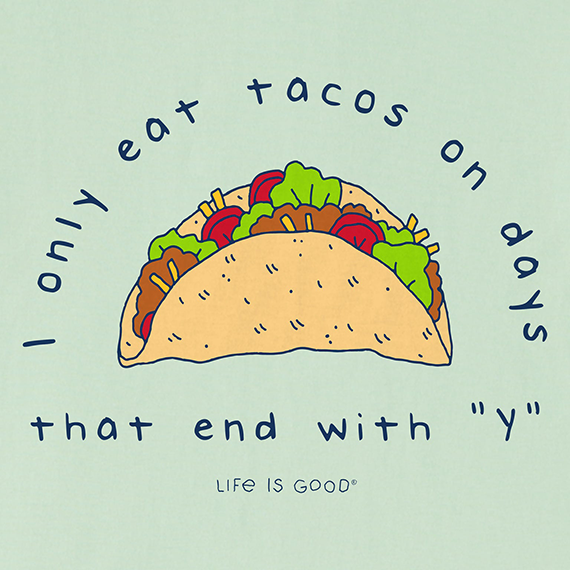 Life is Good Kids' Crusher Tee - Eat Tacos on Days that End in Y