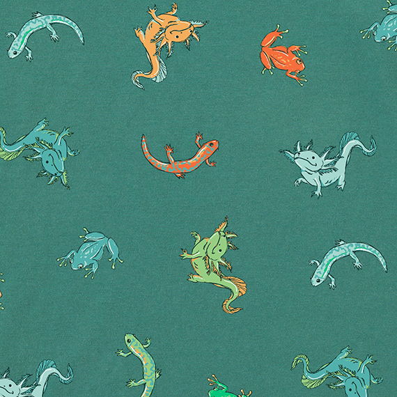 Life is Good Kids' Crusher Tee - Axolotl and Amphibians Pattern