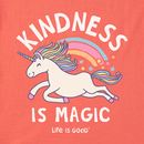 Life is Good Toddler Crusher Tee - Kindness Is Magic Unicorn
