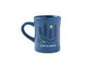 Life is Good Diner Mug - Hiking Through the Woods