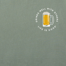 Life is Good Men's Crusher Tee - Drinks Well with Others Beer