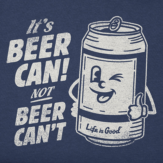 Life is Good Men's Crusher Tee - Beer Can