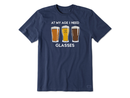 Life is Good Men's Crusher Tee - At My Age Beer Glasses