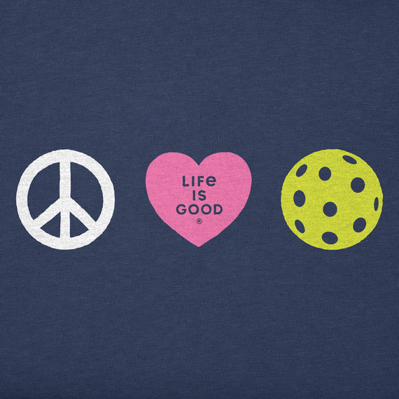 Life is Good Women's Crusher Vee - Clean Peace Love Pickleball