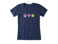 Life is Good Women's Crusher Vee - Clean Peace Love Pickleball