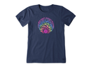 Life is Good Women's Crusher Lite Tee - Tie Dye Here Comes the Sun