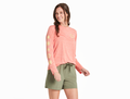 Life is Good Women's Long Sleeve Sun Crusher Tee - Woodblock Sun