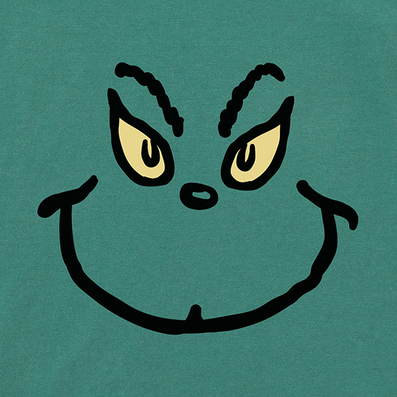 Life is Good x Dr. Seuss Men's Long Sleeve Crusher Tee - Grinch Grin