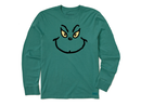 Life is Good x Dr. Seuss Men's Long Sleeve Crusher Tee - Grinch Grin