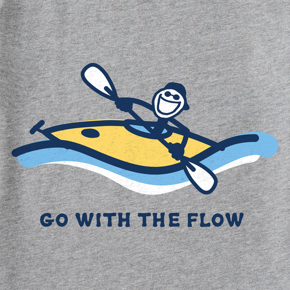 Life is Good Men's Crusher Tee - Jake Go With Flow Kayak