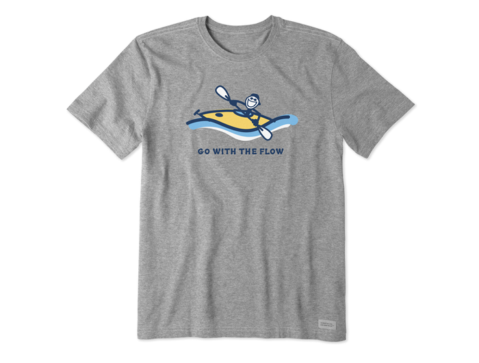 Life is Good Men's Crusher Tee - Jake Go With Flow Kayak