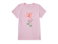 Life is Good Women's Crusher Tee - Antique Pink Flowers