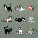 Life is Good Women's Crusher Tee - Al the Cat Grid