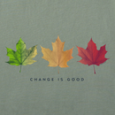 Life is Good Women's Long Sleeve Crusher Vee - Change Is Good 3 Leaves