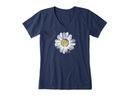 Life is Good Women's Crusher Vee - Painted Daisy Petals