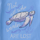 Life is Good Women's Crusher Tee - Not All Who Wander Turtle