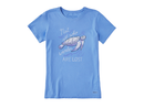 Life is Good Women's Crusher Tee - Not All Who Wander Turtle