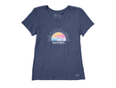 Life is Good Women's Crusher Vee - Sanibel Macro Micro Sun