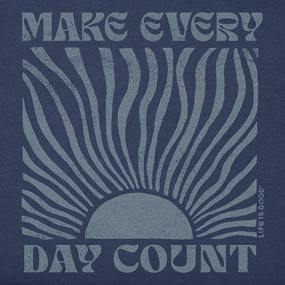 Life is Good Men's Crusher Tee - Make Every Day Count Sunrise