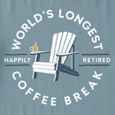 Life is Good Men's Crusher Tee - World's Longest Coffee Break