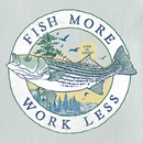 Life is Good Men's Crusher Tee - Fineline Fish More Work Less