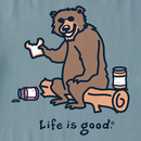 Life is Good Men's Crusher Tee - Bear PB&J