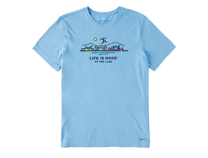 Life is Good Men's Crusher Tee - Fun at the Lake