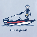 Life is Good Men's Crusher Tee - Boat Fish Jake